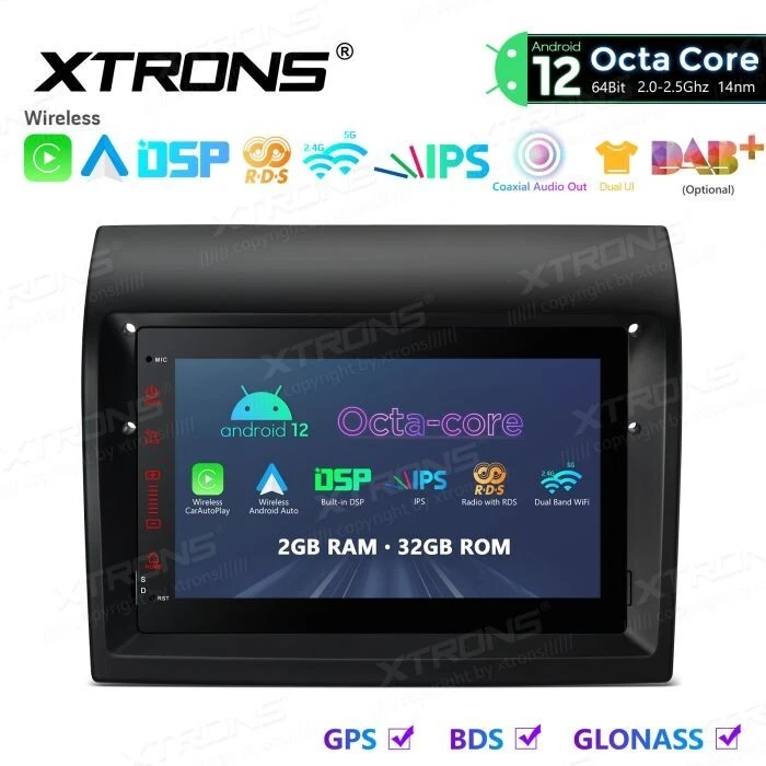 AUTORADIO ANDROID 12 FIAT DUCATO STEREO AUTO 7″ NAVI GPS WIFI COMANDI AL VOLANTE - Immagine 3 di 4