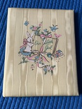 vintage 1950s CR Gibson baby girl baby book padded cover