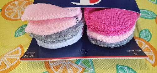 Girls "Champion" 6pk Quarter Socks: Shoe Size 3Y-5Y- NWT - Picture 3 of 4