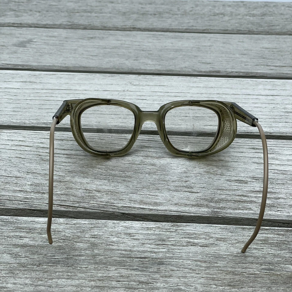 Vintage PI Safety Glasses Green Wayfair 1950's Steampunk Motorcycle Side Shield - Image 4 of 4