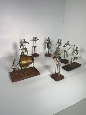 Vintage Horseshoe Nail Art Sculpture piece orchestra set Made