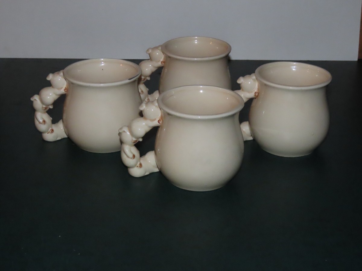 三匹の子豚　エネスコ 1980 ENESCO THREE PIGS HANDLE COFFEE MUGS SET OF 4 Vtg JAPAN | eBay