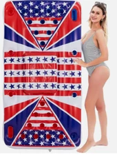 Inflatable Pool Lounge Floating Pong Floats 6 x 3 Ft for Adults Party in Summer