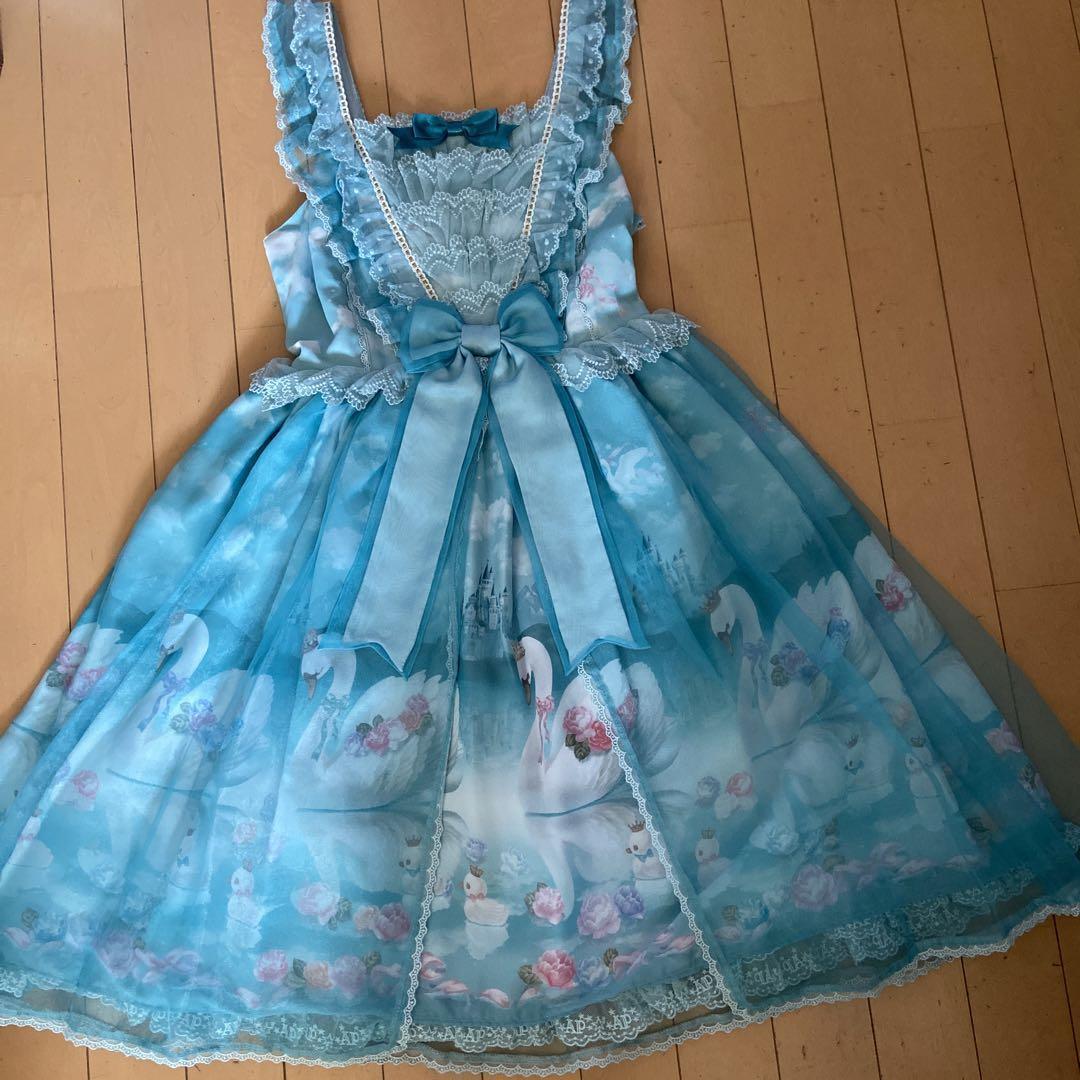 angelic pretty Milky Swan series Dress Blue One piece Gothic angelic pretty Milky Swan series Dress Blue One piece Gothic