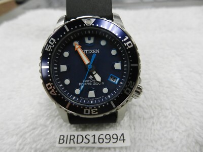 RARE MID SIZE CITIZEN ECO-DRIVE DIVERS WATCH E168-0029J02 200MM 