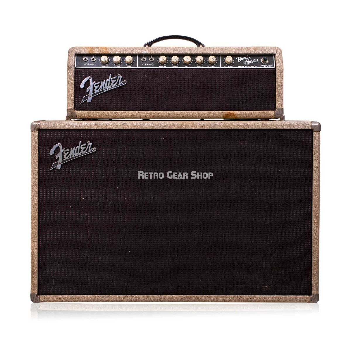 Fender Bandmaster Guitar Amp Head Speaker Cabinet 1962 Tube