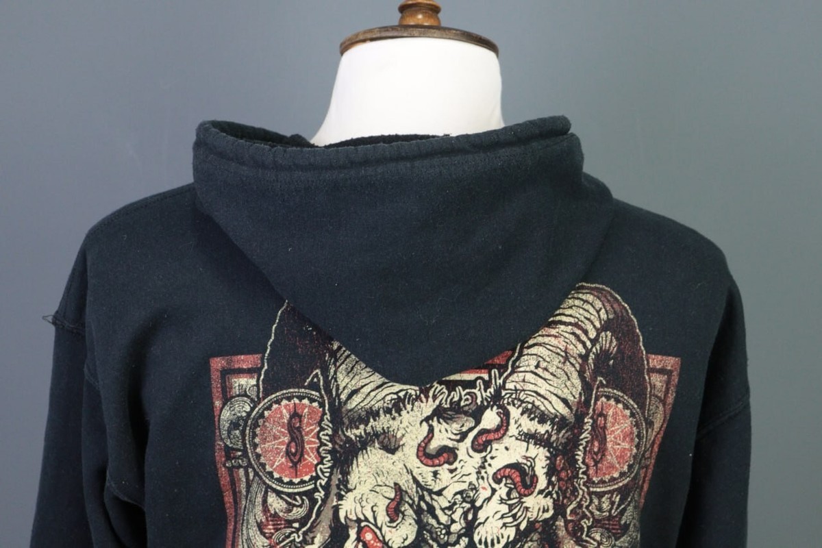Vintage Slipknot Black Music Back Logo Full Zip Hooded Track Vintage Slipknot Black Music Back Logo Full Zip Hooded Track