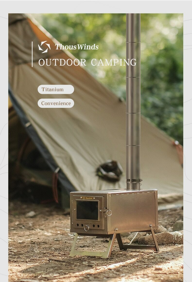 Thous Winds Ultralight Titanium Wood Tent Stove Outdoor Camping Heating  Folding | eBay