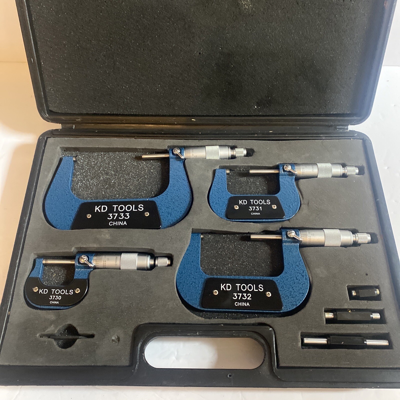 K-D Tools 0-4” 4 Piece Outside Micrometer Set Never Used
