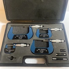 K-D Tools 0-4” 4 Piece Outside Micrometer Set Never Used