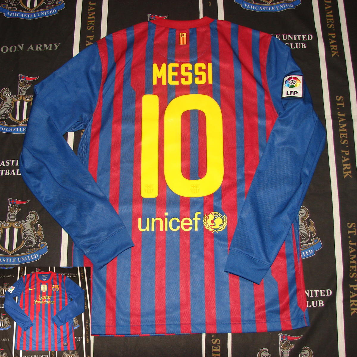 11's NIKE × FCB MESSI  Game Shirts Messi Barcelona Home football shirt 2010 - 2011 Nike Camiseta Mens