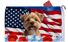Norfolk Terrier Patriotic Mail Box Cover