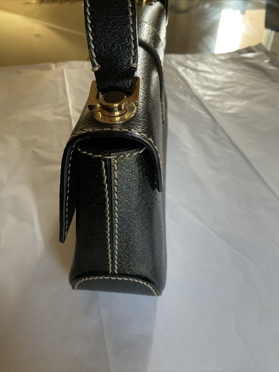Salvatore Ferragamo Gancini Shoulder Bag Mini Black Leather