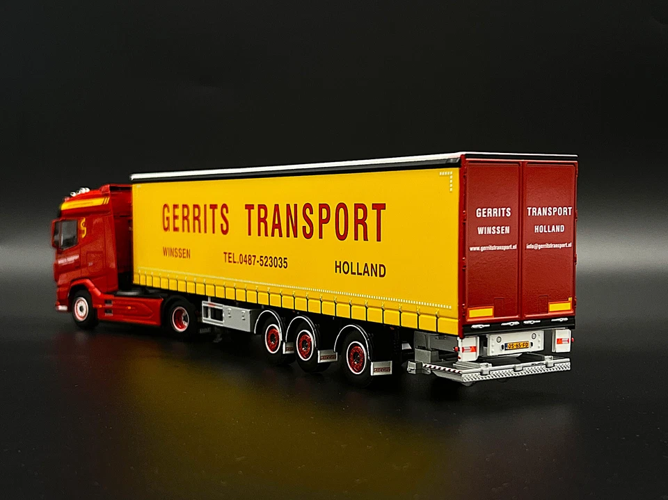 Rimorchio a tendina DAF XG tridec 3 assi "Gerrits Transport" modelli di camio... - Immagine 3 di 4