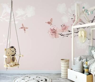 3D Flower Branch Butterfly 37836NA Wallpaper Wall Murals Removable Wallpaper Fay