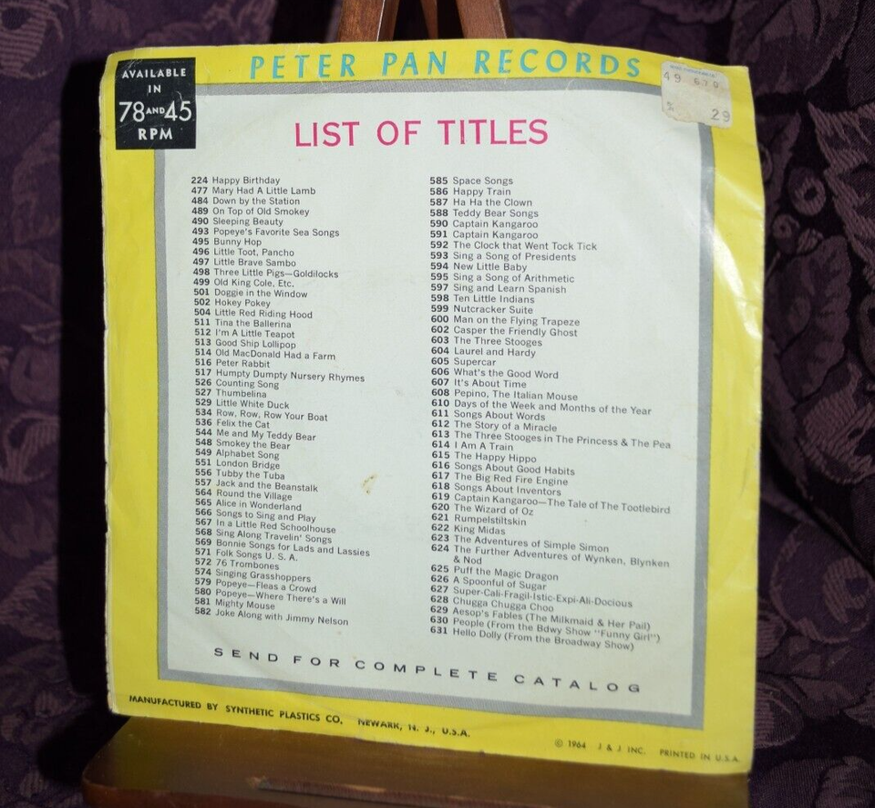 Rumpelstiltskin Peter Pan Records 621 78 RPM 1973 Vintage VG+ / VG+ eBay