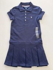 Image of BRAND NEW RALPH LAUREN SHORT SLEEVE POLO DRESS BLUE 5 YEARS OLD RRP £79