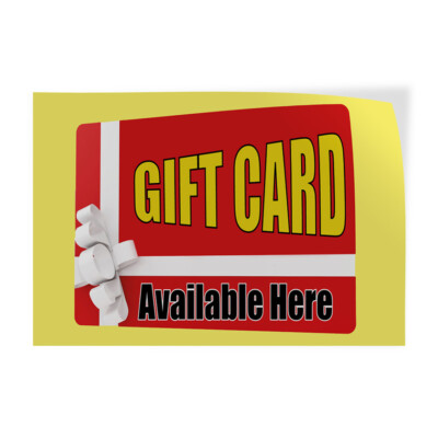 Decal Stickers Gift Card Available Here B Vinyl Store Sign Label Business