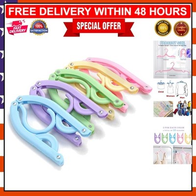 Lightweight 10 Pcs Folding Hangers - Essential Travel Accessories for Every Trip