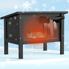 Weatherproof Outdoor Cat House, Feral Shelter, 100% Insulated Foam, Black