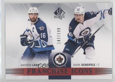 2015-16 SP Authentic Franchise Icons 147/199 Andrew Ladd Mark Scheifele #190 x6g