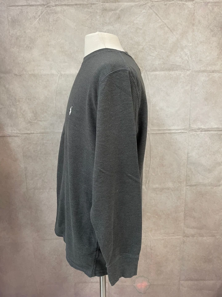 Polo Ralph Lauren Para Hombre Waffle Ropa de Dormir Manga Larga Camisa Gris Talla XL Foto 2 de 4
