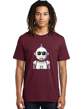 Robot Mens Graphic Tee, 100% Cotton, Casual Summer Wear