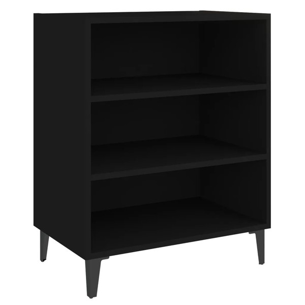 Sideboard Anrichte Kommode Schwarz 57X35X70 Cm Aus Holzwerkstoff-image