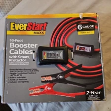 New EverStart Maxx 16Ft 6 Gauge Booster Jumper Cables with Smart Protector