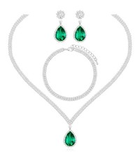 Elegant Bridal Wedding Necklace Earrings Bracelets Sets for Women
