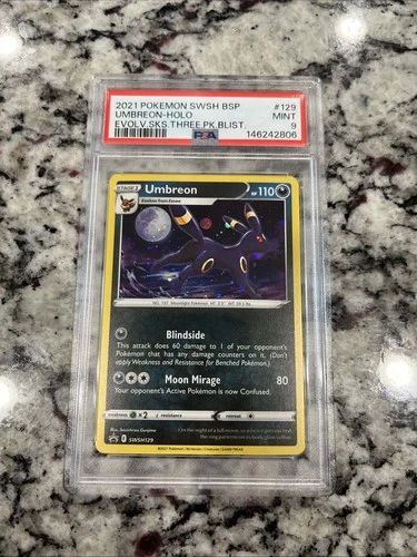 2021 Umbreon Holo Evolving Skies Blister Promo #129 PSA 9