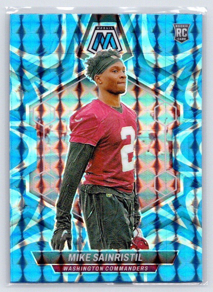 Mike Sainristil Panini Mosaic #349 Reactive Blue