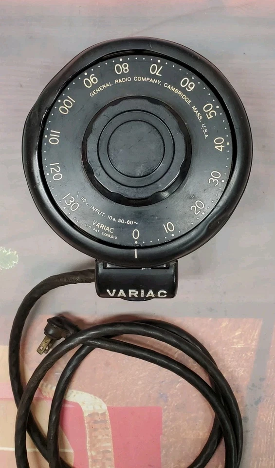 RADIO GENERAL DE COLECCIÓN TIPO V10 M T 10A AUTOTRANSFORMADOR VARIAC - HECHO EN EE. UU. Foto 4 de 4