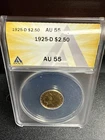 1925-d indian head 2.50 gold quarter eagle ANACS AU55