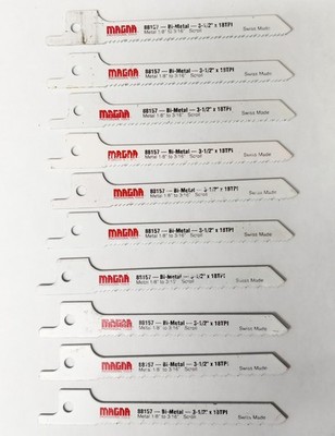 Magna 88157 Bi-Metal 3-1/2'' x 18TPI Scroll Jigsaw Blades 10pcs