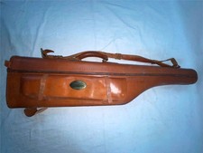 DE COLECCIÓN LEG O' MUTTON CARCASA DURA CUERO MARRÓN DERRIBO RIFLE ESCOPETA ESTUCHE DE CAZA