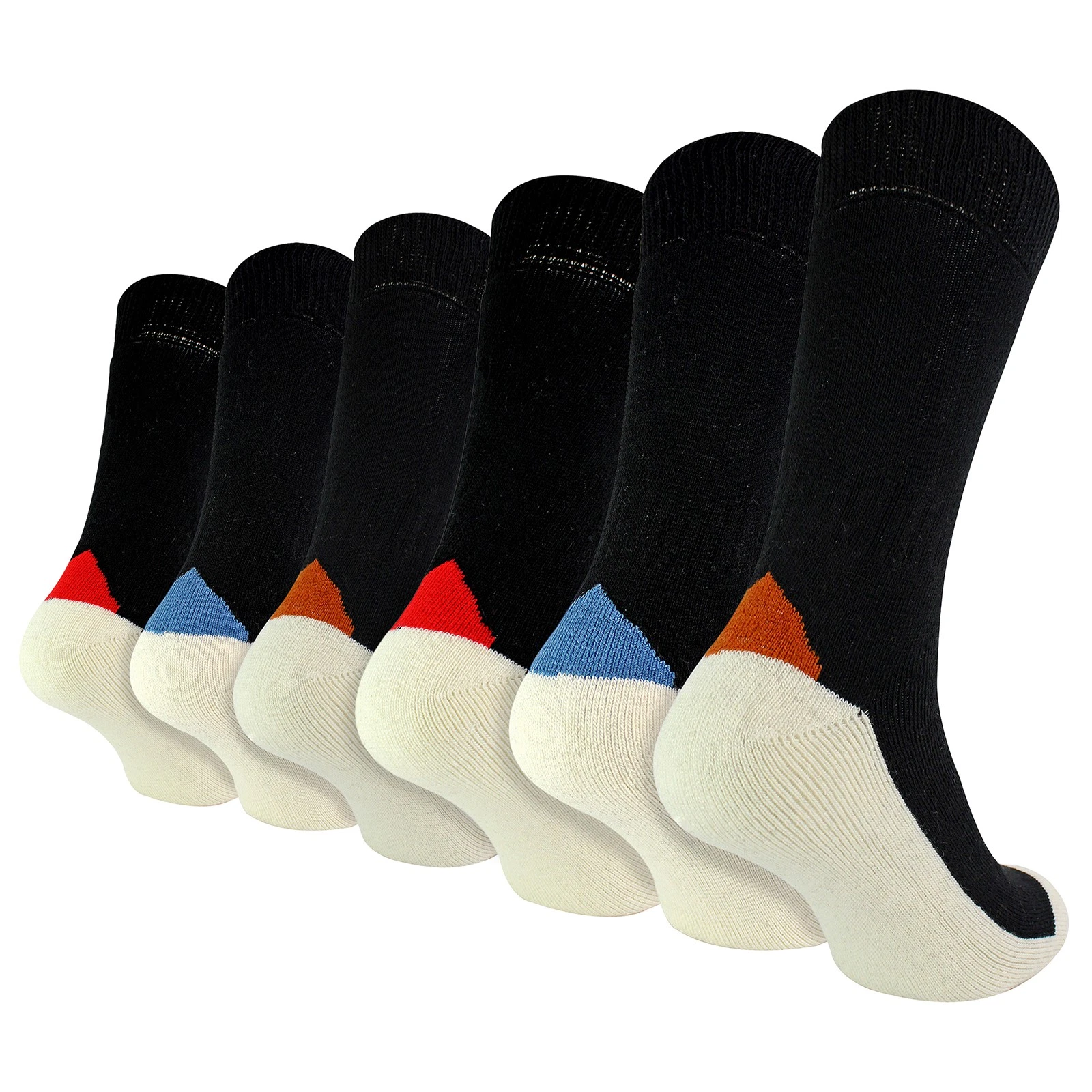 Mens Wool Reinforced Work Socks by Sock Snob , 3 Multi Pack Boot Socks