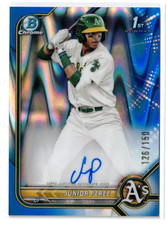 Junior Perez Bowman Chrome 2022 Blue /150 Auto