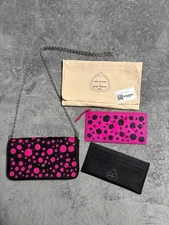 Louis Vuitton LV Yayoi Kusama YK Monogram Felicie Pochette Black / Pink M81955