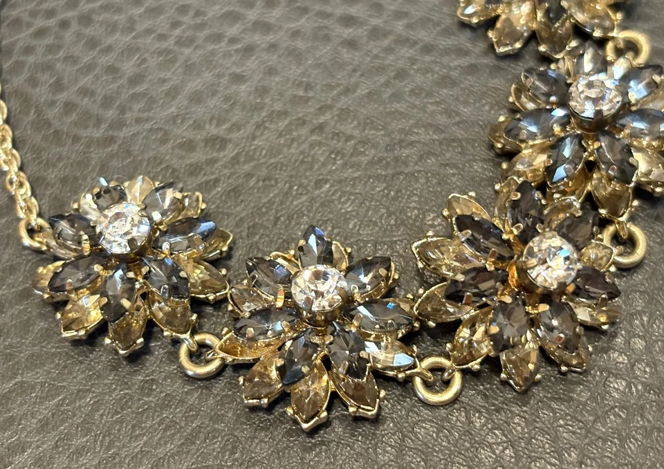 Banana Republic Rhinestone Necklace Retro Women Party Vacation Jewelry 17-19” - Image 3 of 4