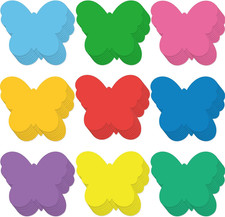 108 Pcs Butterfly Bulletin Board Cutouts Colorful 3.5 Inches