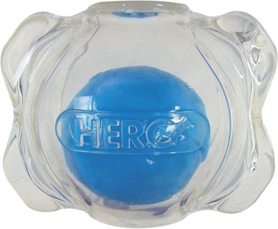 Caitec Hero Squeakables Amazing Bone Ball Medium Blue 64213
