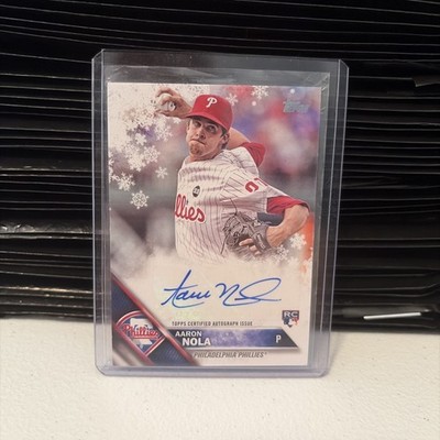 2016 Topps Holiday - Aaron Nola Walmart Exclusive Auto /100 Rookie