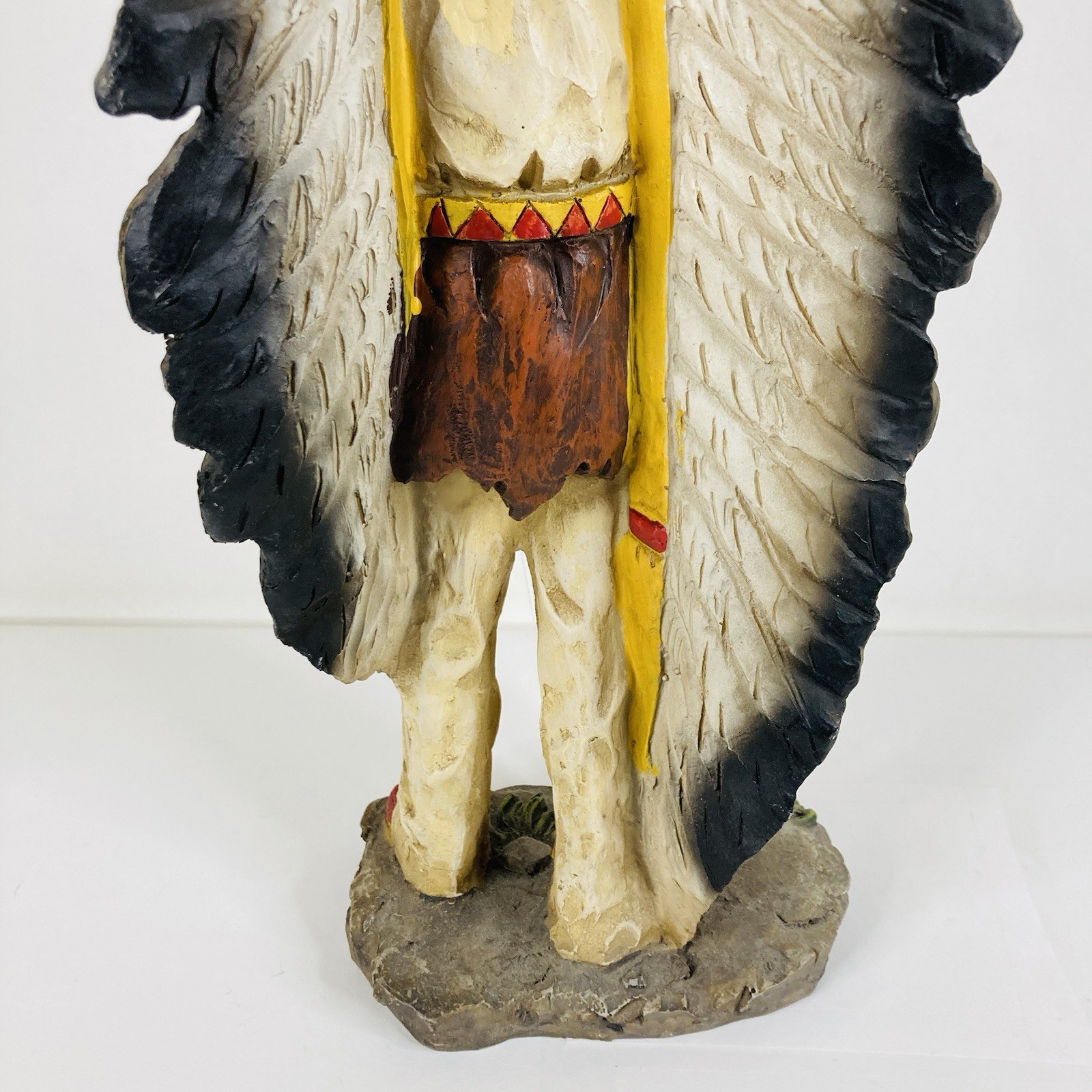 Indian Chief w/ Grandson Passing Knowledge Native American Unknown Origin 15”