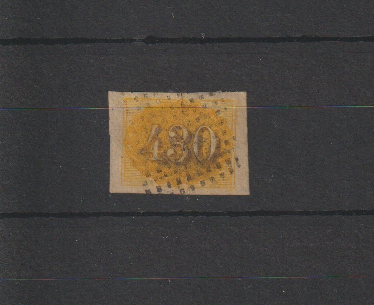 p5835 BRAZIL 1861 Used 430r with 4 large margins SG.28