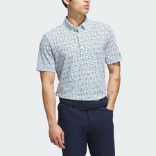 New Men's Adidas Ultimate365 Micro Argyle Polo - Choose Size