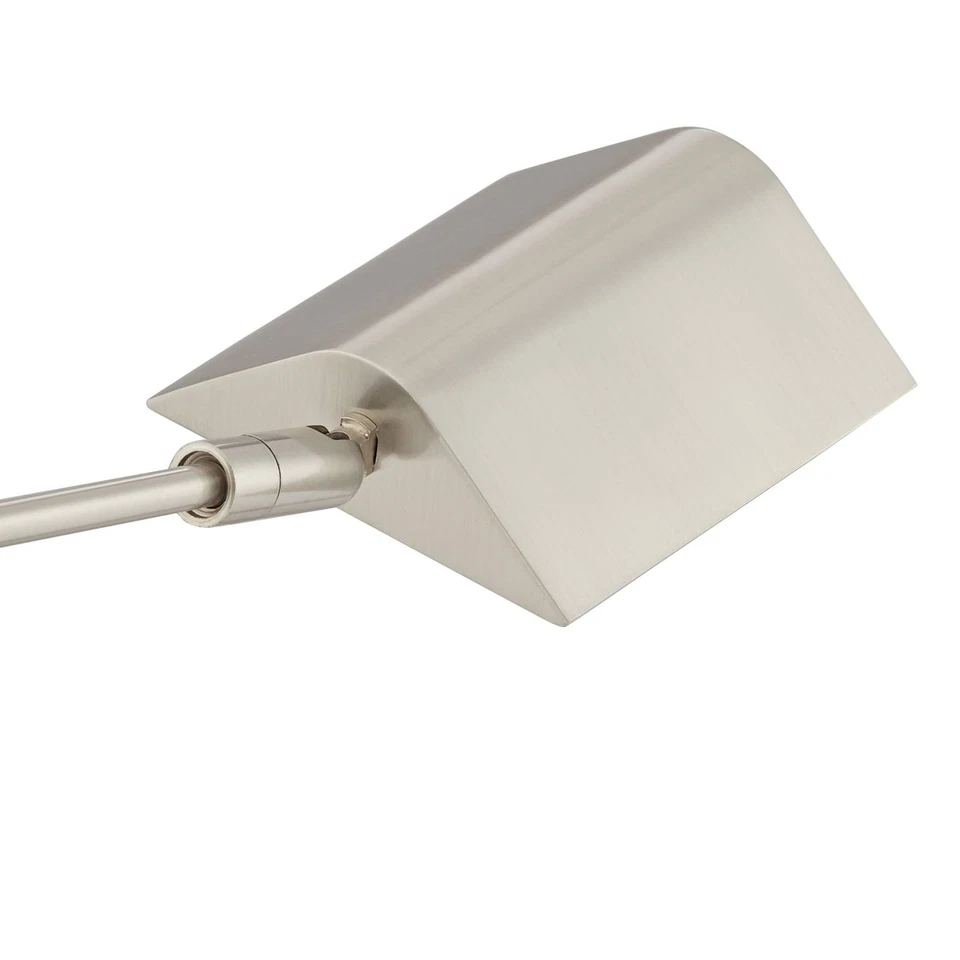 Juego de 2 lámparas de pie LED modernas de farmacia brazo oscilante de níquel Zema 360 Lighting Foto 3 de 4