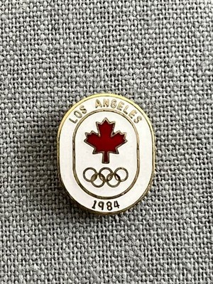 Vintage 1984 Canadian Maple Leaf Los Angeles Olympic 3/4  Lapel Pin Pinback
