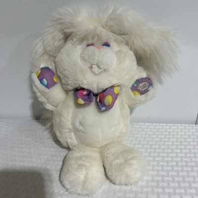 DanDee Giggle Bunny Plush Stuffed Animal Vintage Purple Easter Motion 1993 Works