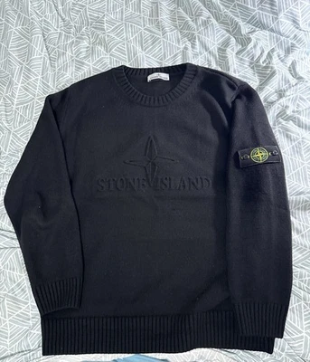 Pull Stone Island noir – Logo brodé - Photo 1/4